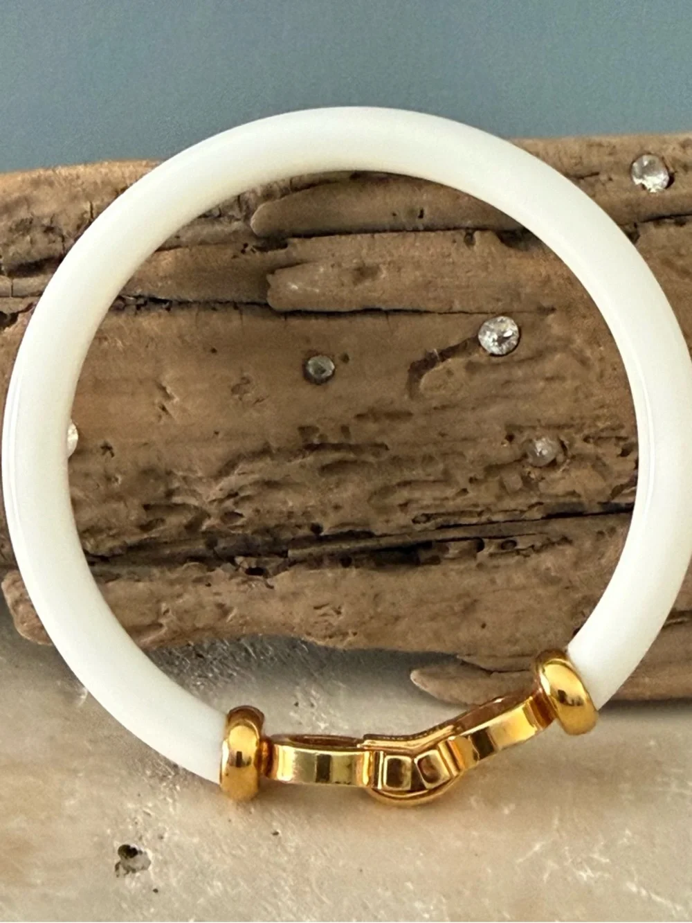 Salvatore Ferragamo Gold Double Gancini Link Bangle Bracelet - Picture 2 of 3